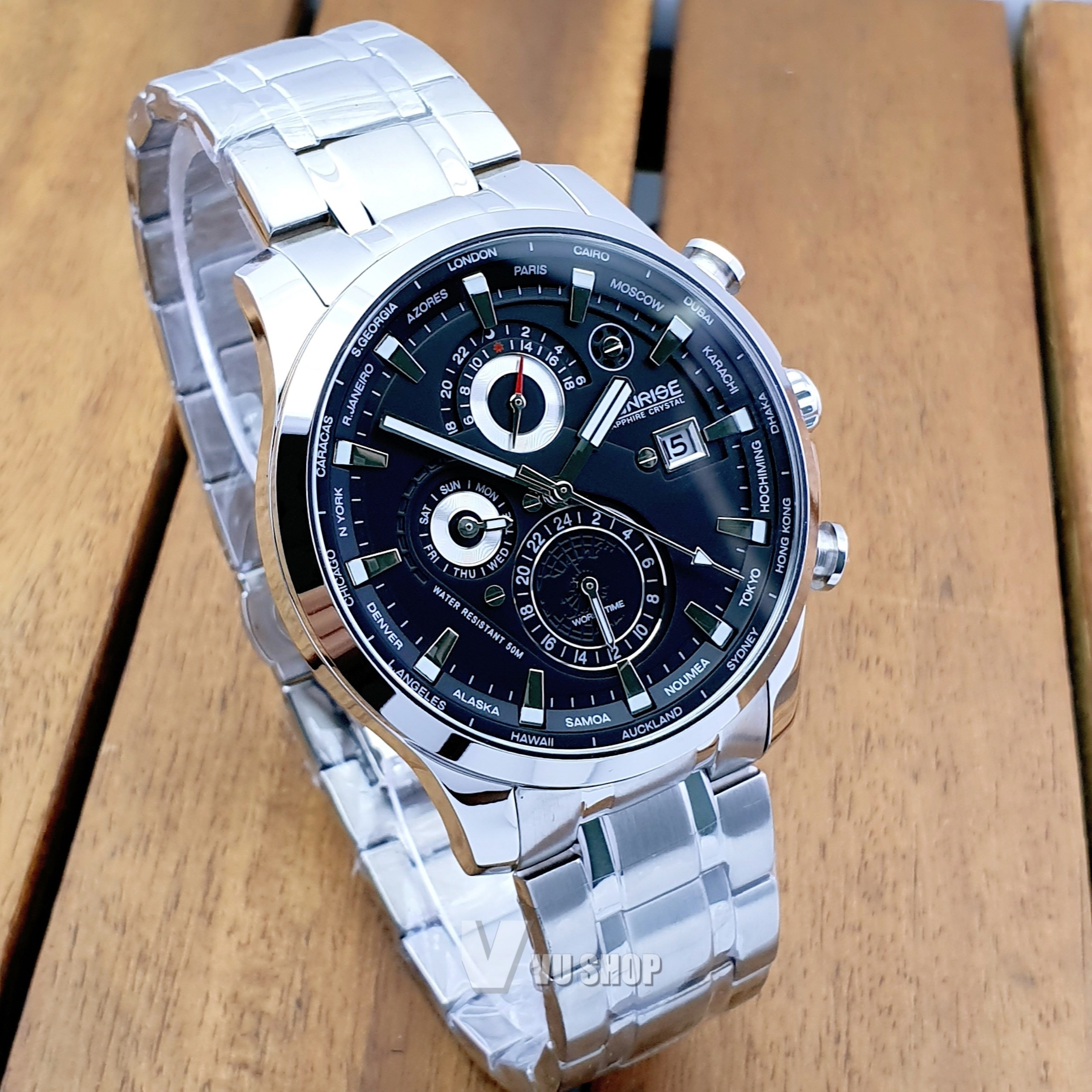 Sunrise Men's Watch 1135SA - World time