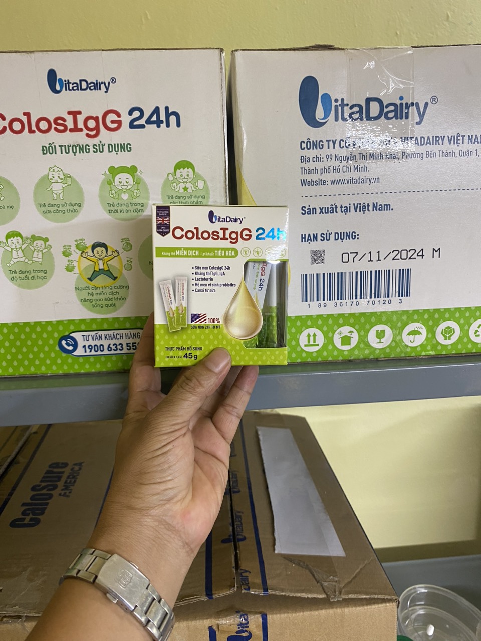Sữa non ColosIgG 24h dạng hộp 45G ( 30 gói x 1.5g)