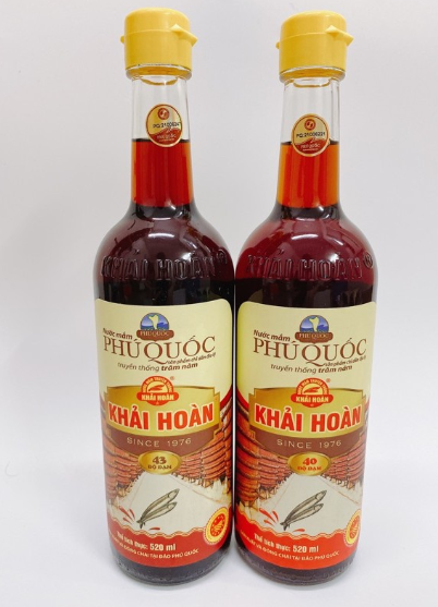 Nước mắm Khải hoàn cặp 2 chai 520ml 40 độ đạm