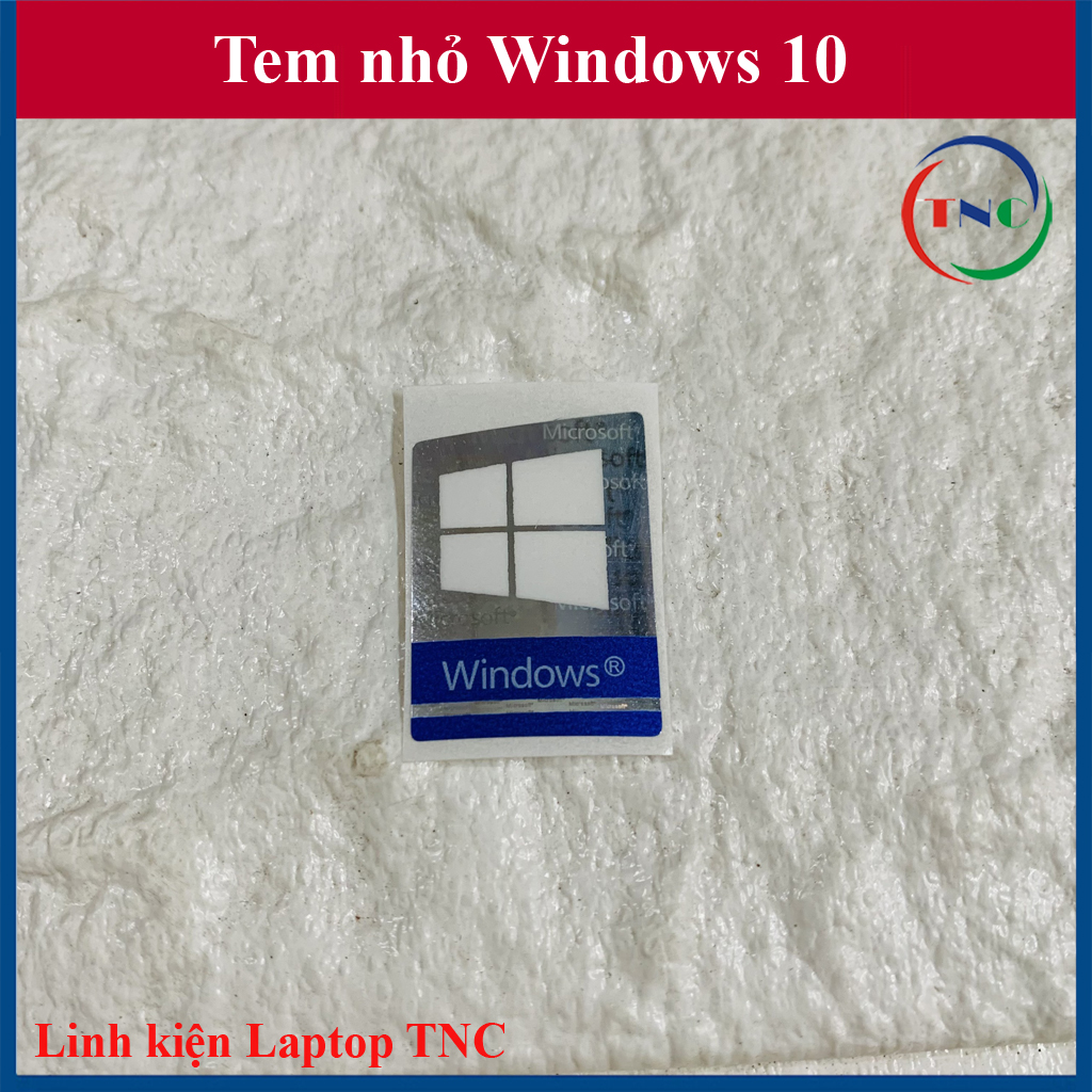 Tem Windows 10 dán trang trí máy tính
