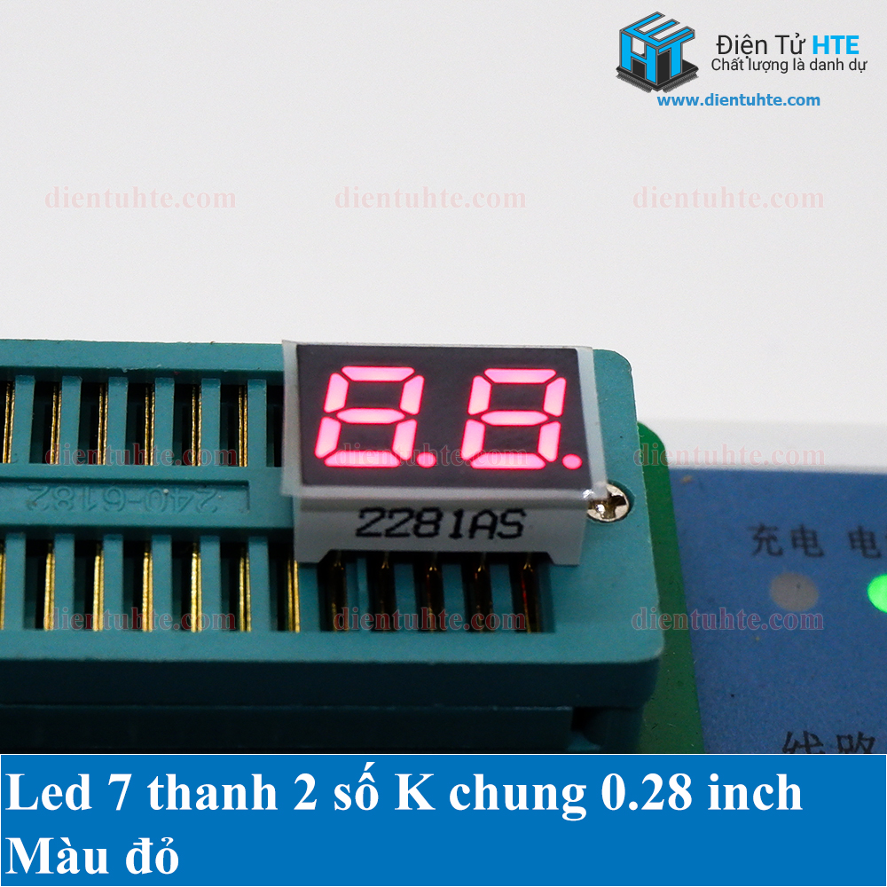 Bộ 2 Led 7 thanh 2 số K chung 0.28 inch (có nhiều màu)