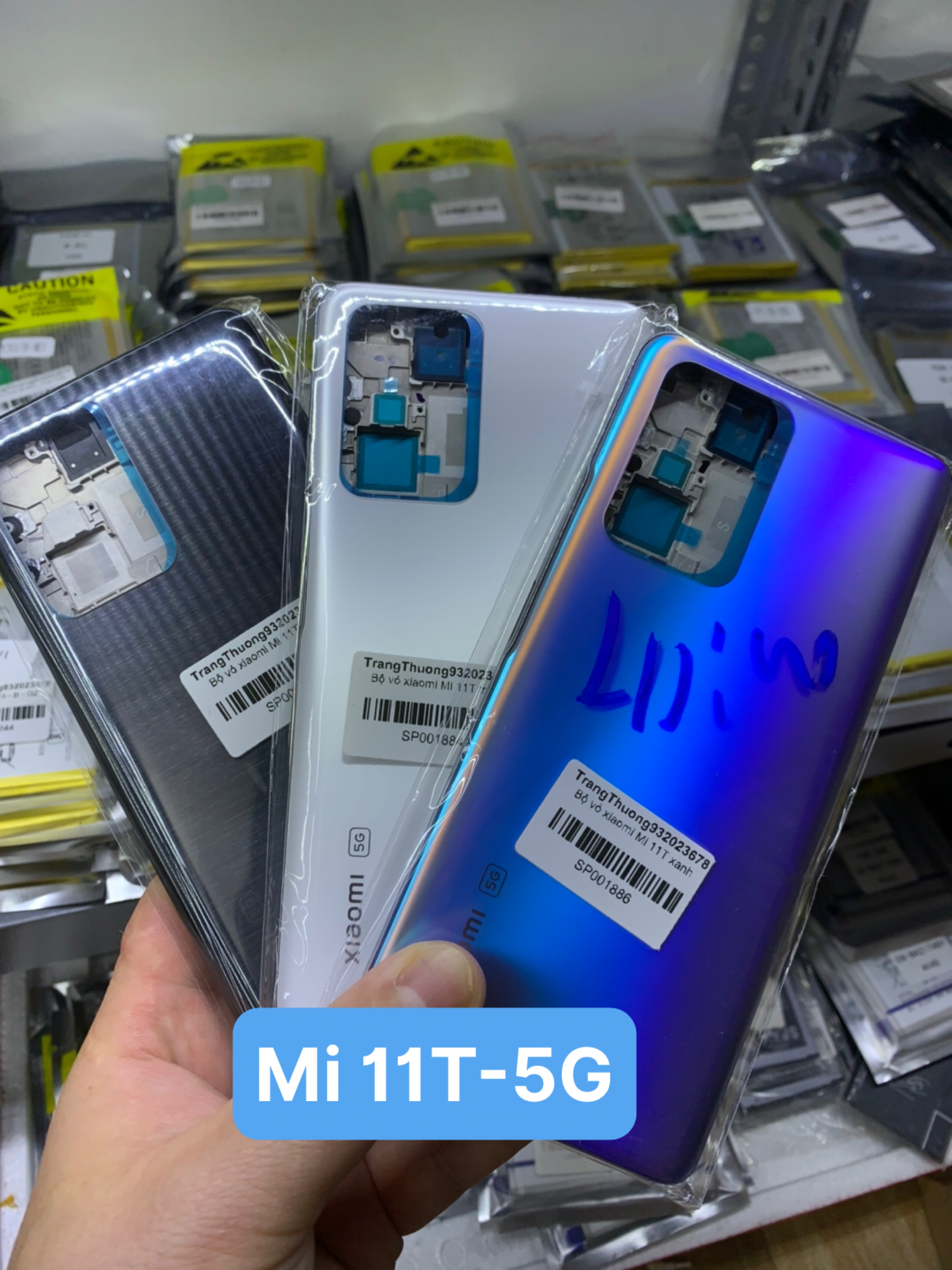 Full bộ xương vỏ zin xiaomi mi 11t - 5g / 11t pro 5g, kèm kính cam, khay sim