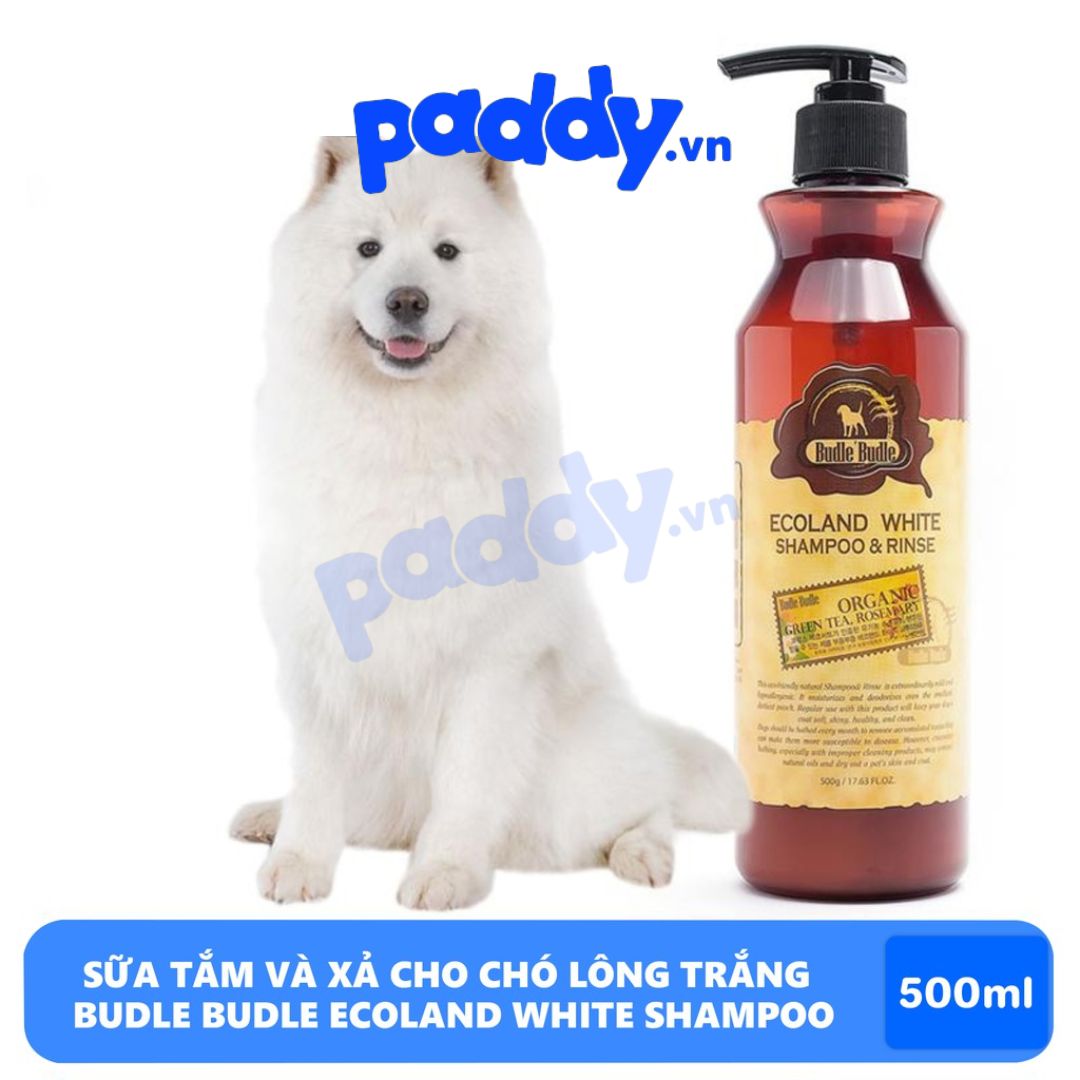Sữa tắm chó lông trắng budle ecoland white 500g