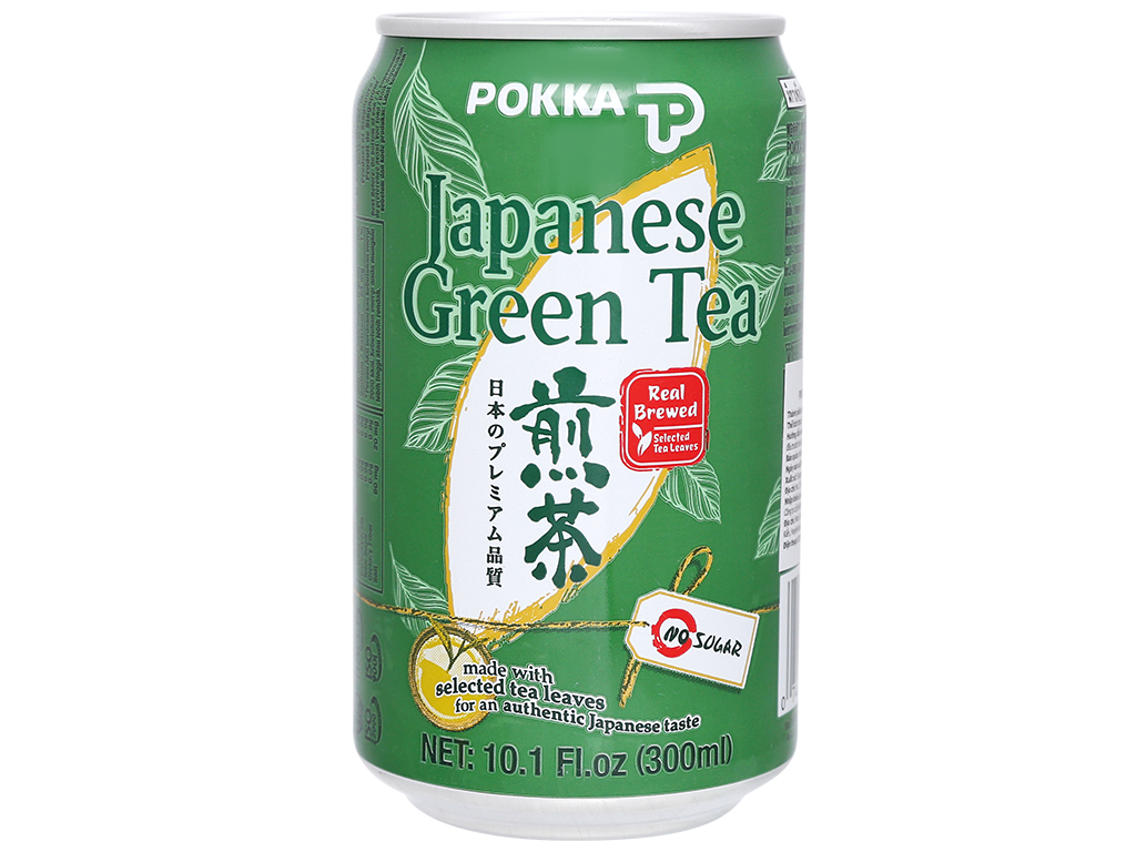 6 LON TRÀ XANH NHẬT POKKA 300ML