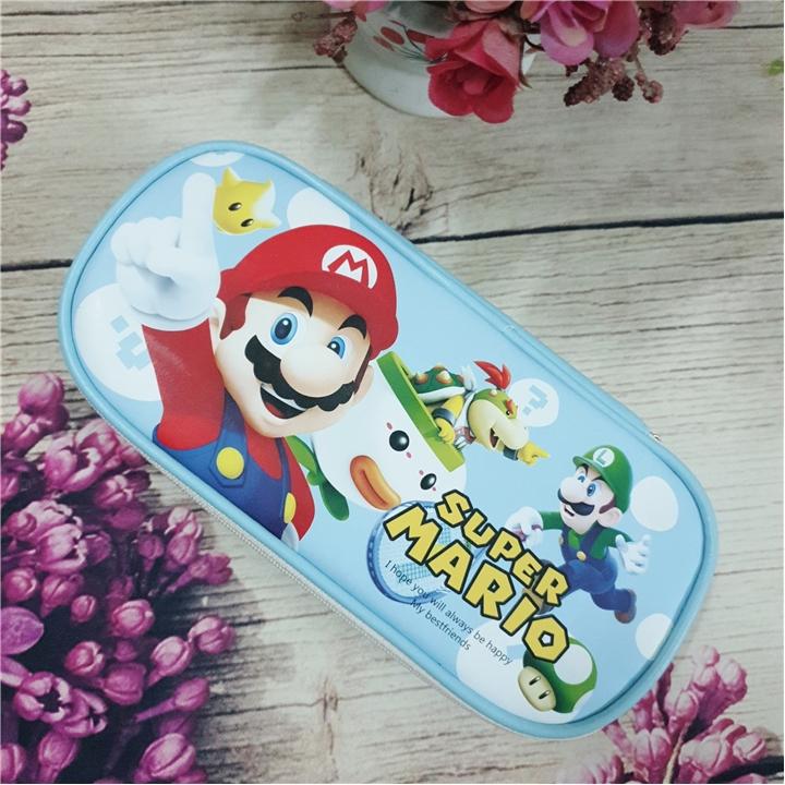 Hộp bút da PU hình Totoro và Mario