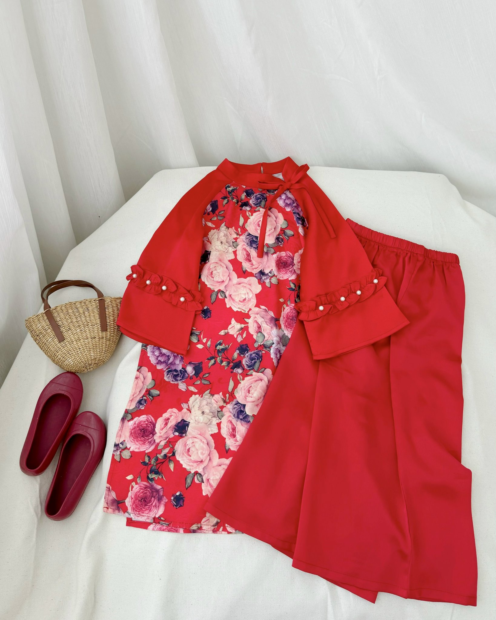 [NEW ARRIVAL] ÁO DÀI GẤM NGỌC HOA BÉ GÁI