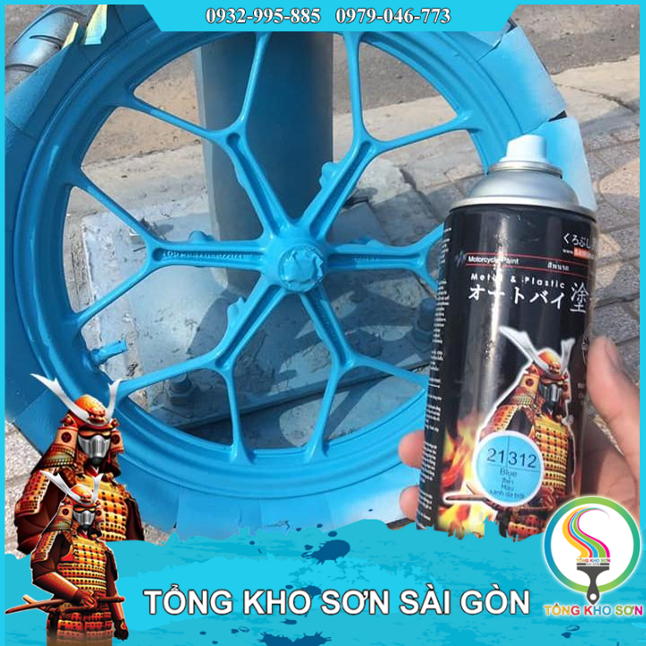 Bình xịt sơn Samurai màu xanh da trời 312