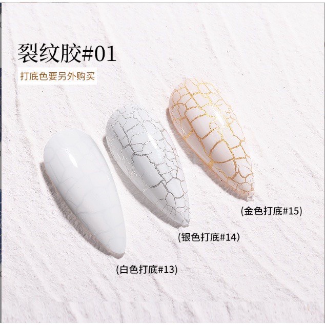 Sơn Gel Nứt B281 Cao Cấp , Sơn Nứt Trắng , Đen chai 15ml