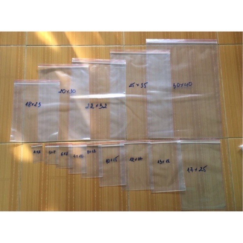 Túi zip chỉ đỏ 1kg - 10