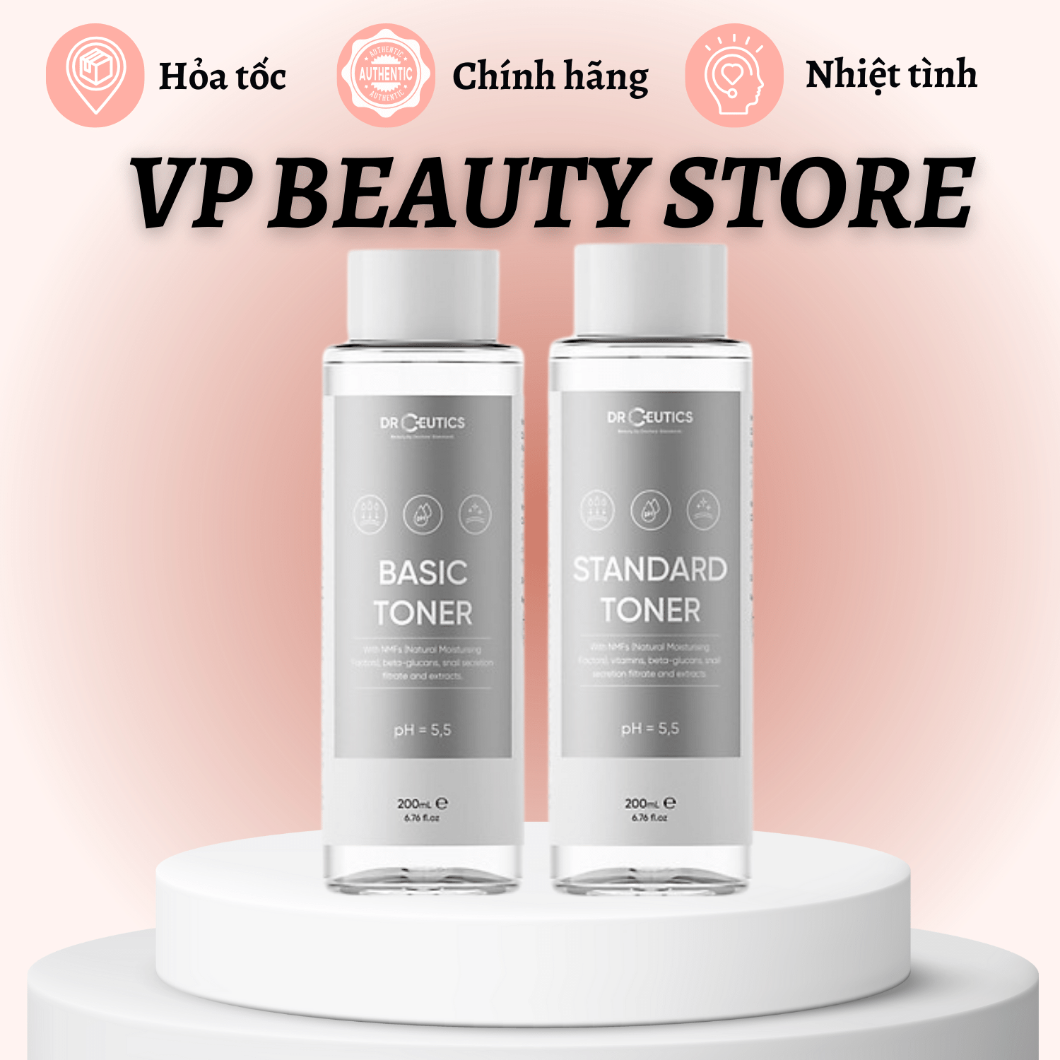 Nước hoa hồng cấp ẩm làm dịu da drceutics standard & basic toner