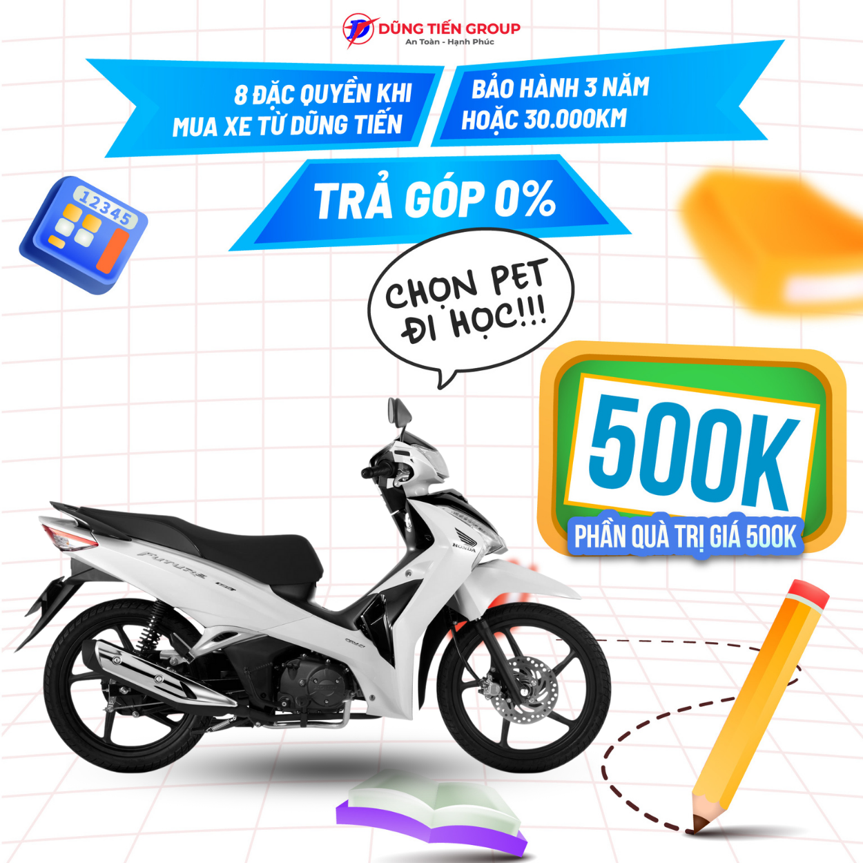 Xe Máy Honda Future 125 FI 2024 - Phiên Bản Cao Cấp (Phanh Đĩa, Vành Đúc)