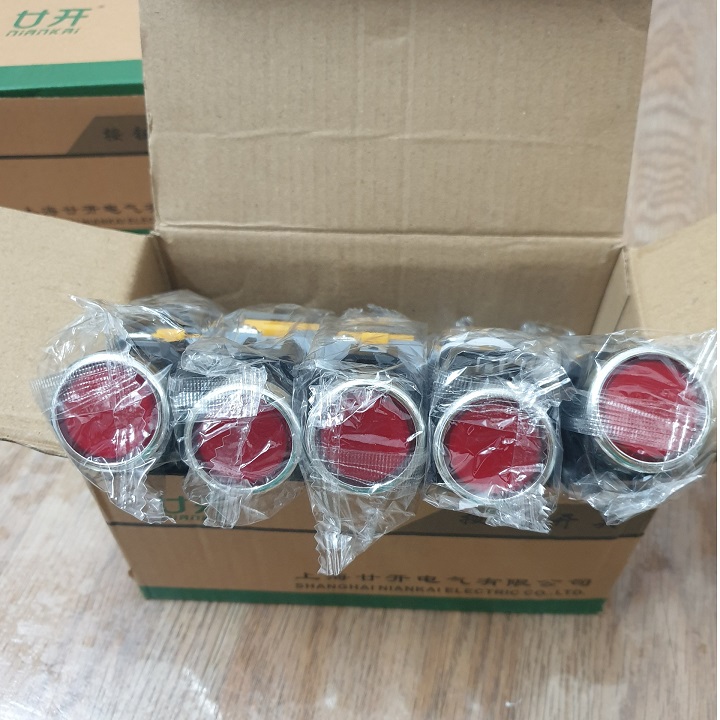 Nút nhấn tự giữ LA38 phi 22 xanh, màu đỏ nhấn giữ