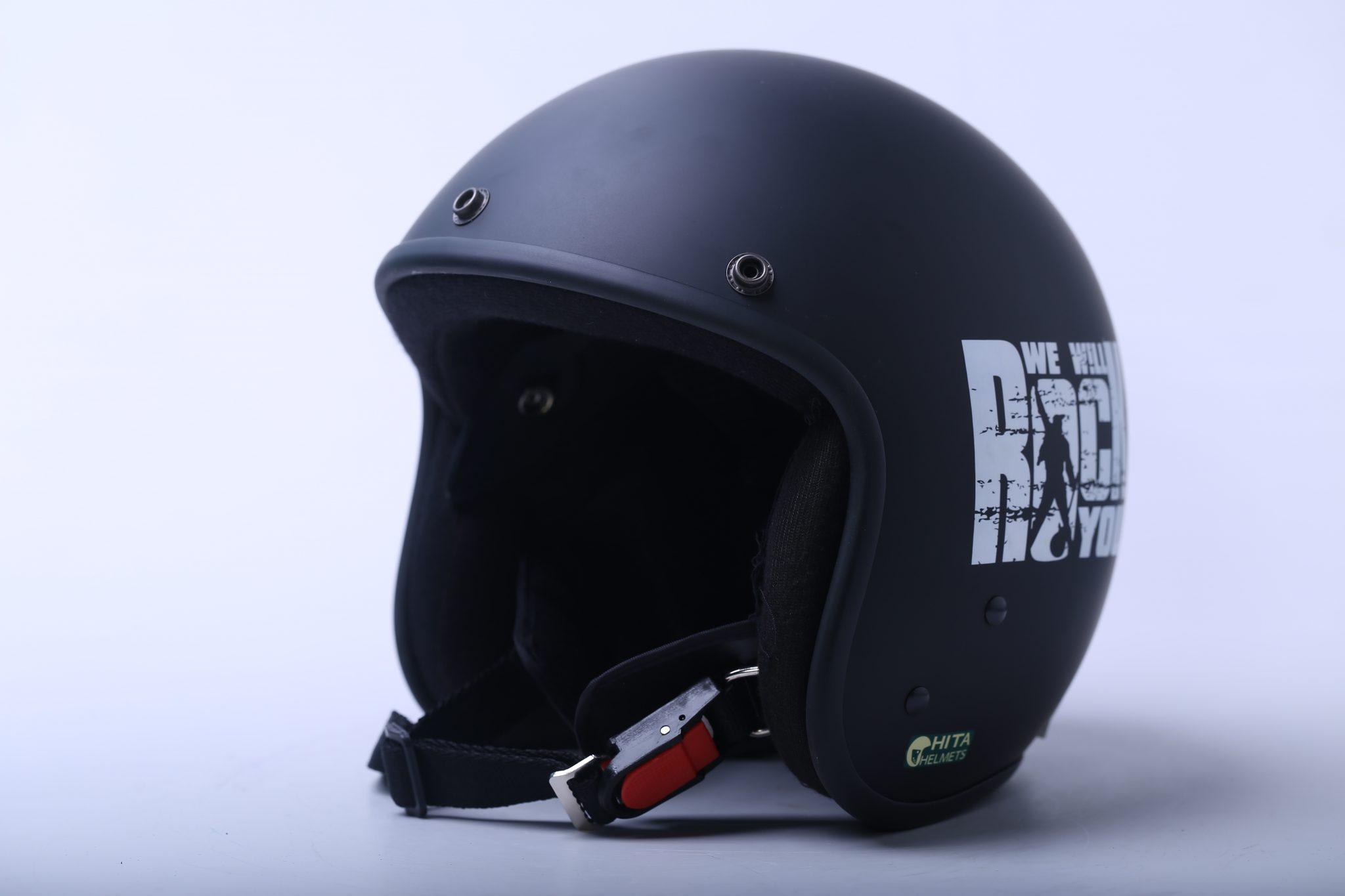 [HCM]Nón bảo hiểm 3/4 We will rock you tem