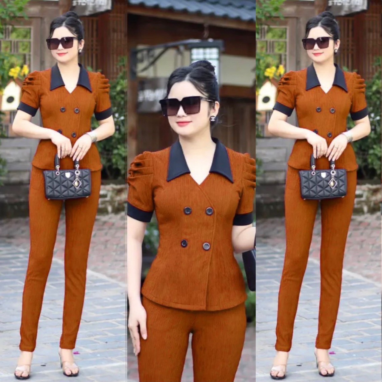 SÉT BỘ THUN XỐP CỔ VEST DỄ THƯƠNG.MÃ K08