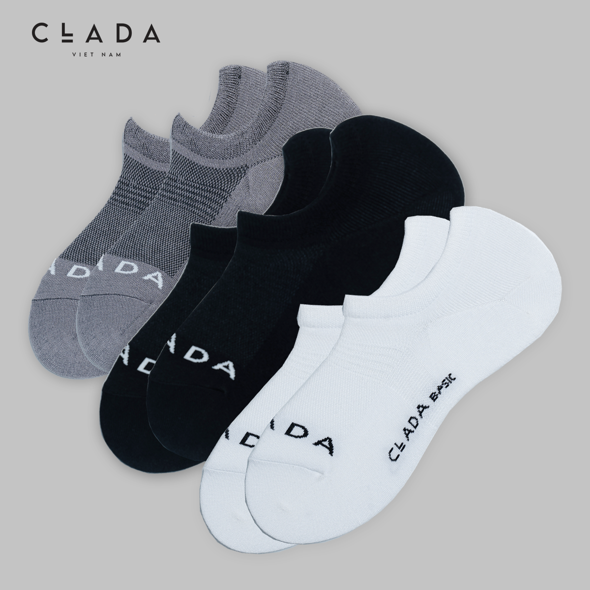 Tất lười COTTON SỢI TRE nam nữ basic chính hãng CLADA
