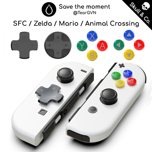 Bộ dán nút ABXY và D-Pad Skull & Co cho Joy-Con Nintendo Switch OLED / Switch 1