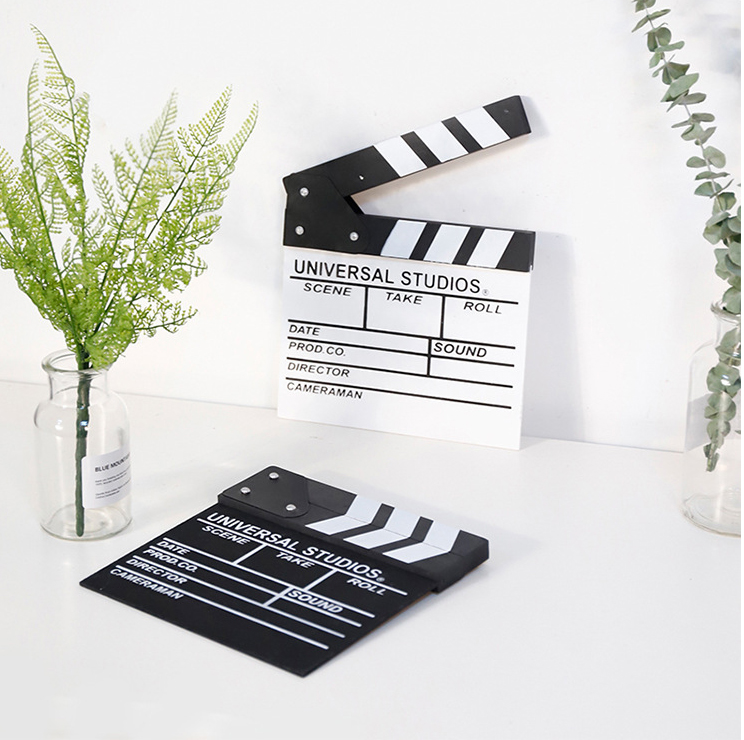 Bảng Clapper Board đạo cụ quay phim chụp ảnh sản phẩm, chất liệu gỗ, kích thước 27 x 30cm