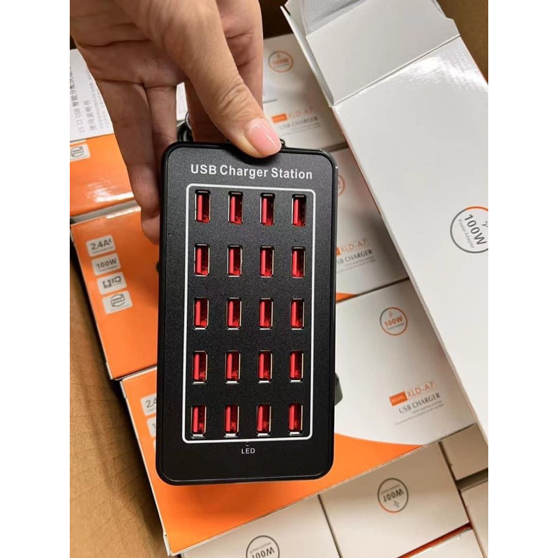 Bộ Sạc Hub Cổng Usb 100W 20 Cổng( Portable phone charger HUB 150W 30 USB)
