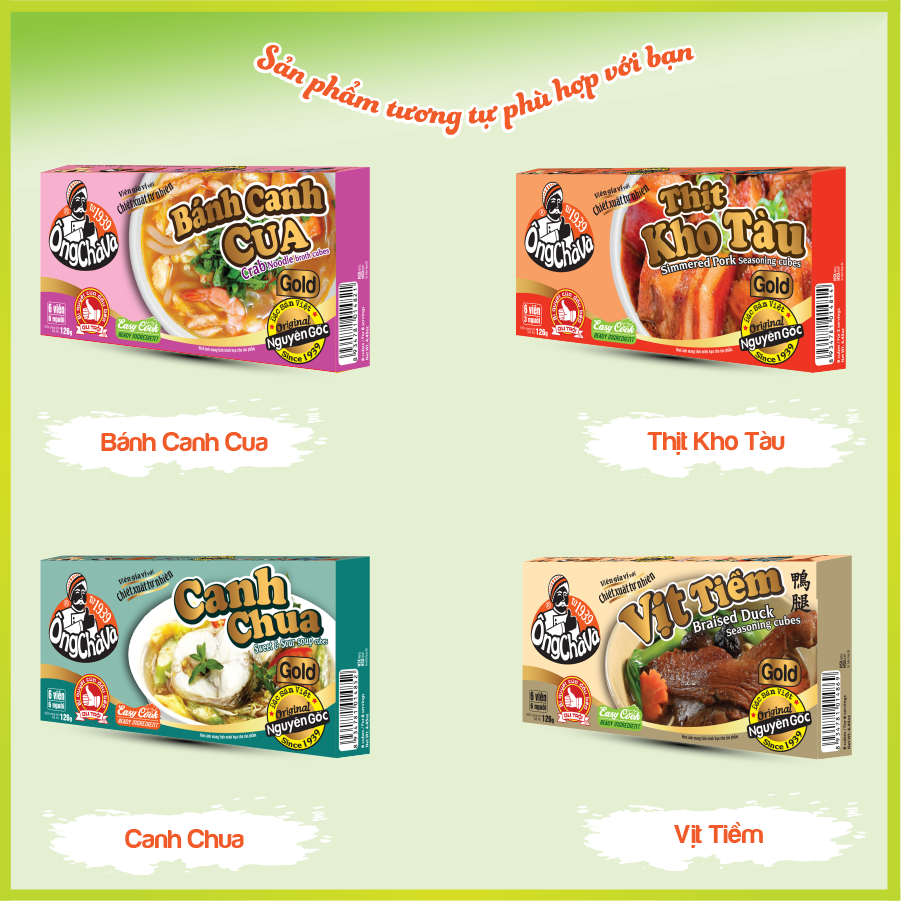Ong Cha Va Chicken Pho soup cubes 126g (10 boxes)