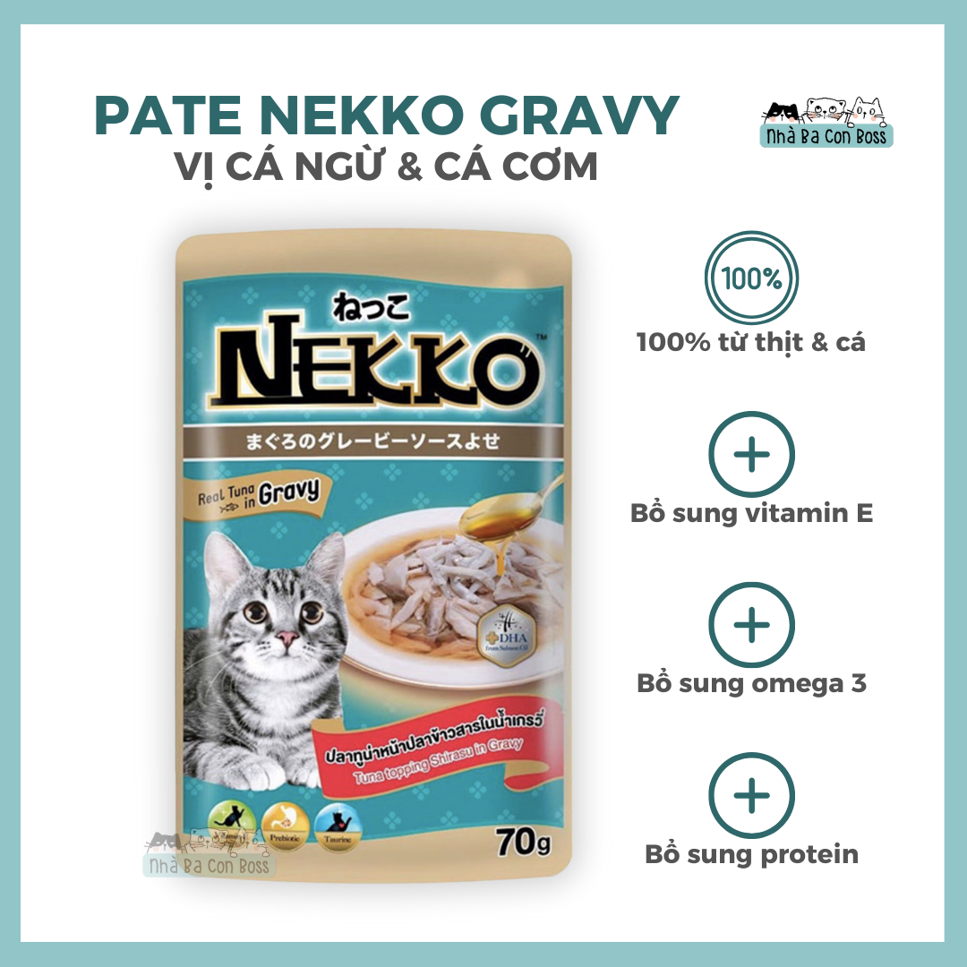 [Gói 70g] Pate Cho Mèo Nekko Gravy