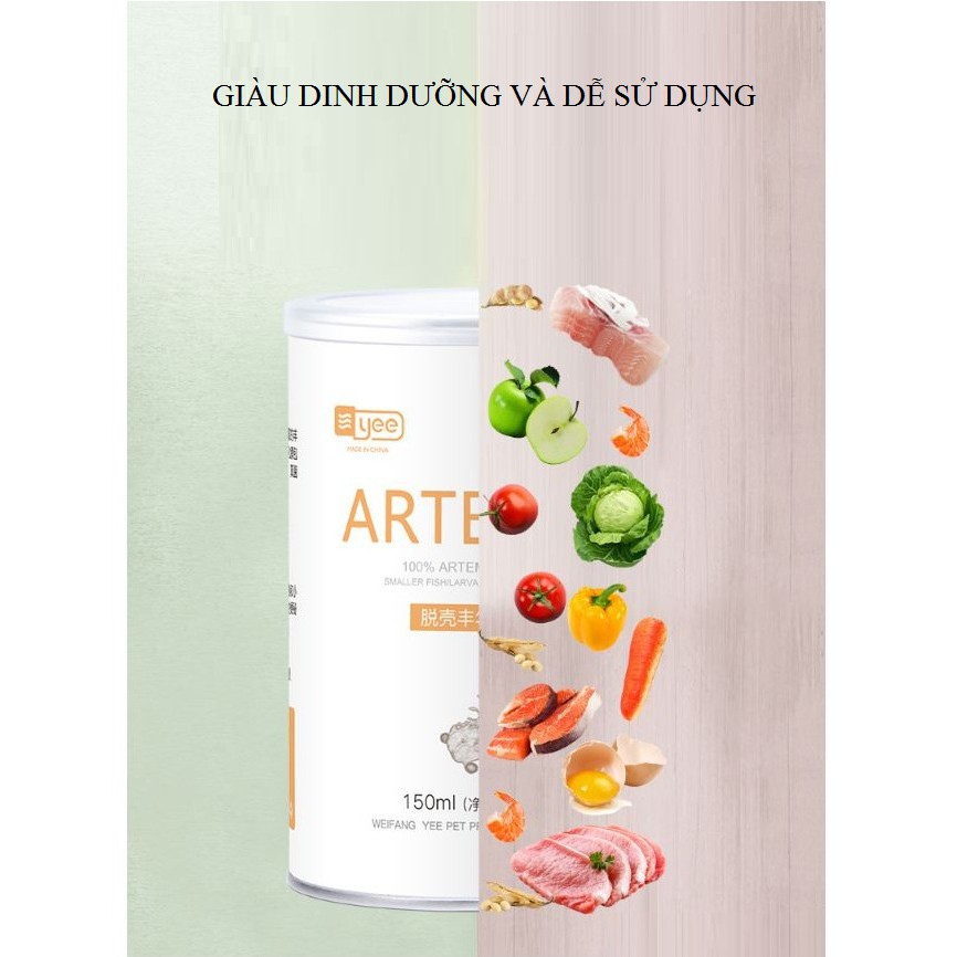 Artemia tách vỏ sấy khô lon 150ml