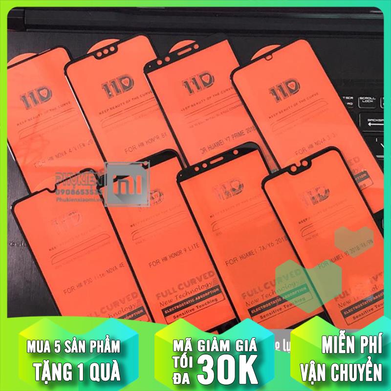 [MUA 1 TẶNG 1] Kính cường lực 11D cho các dòng máy Huawei Honor 8X / Honor 9 Lite / Honor 9X / 9i / 9N / Nova 3 / Nova 3i / Nova 4 / Honor View 20 / P30 Lite / Nova 4e / Y6 / A7 / Y7 Prime / Y7 Pro