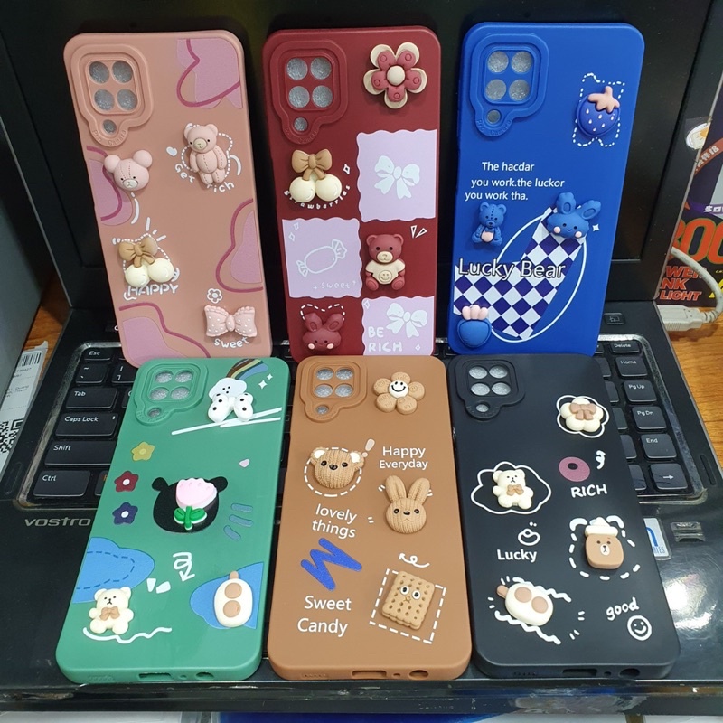 Ốp lưng Samsung A12 dẻo hình nổi kute