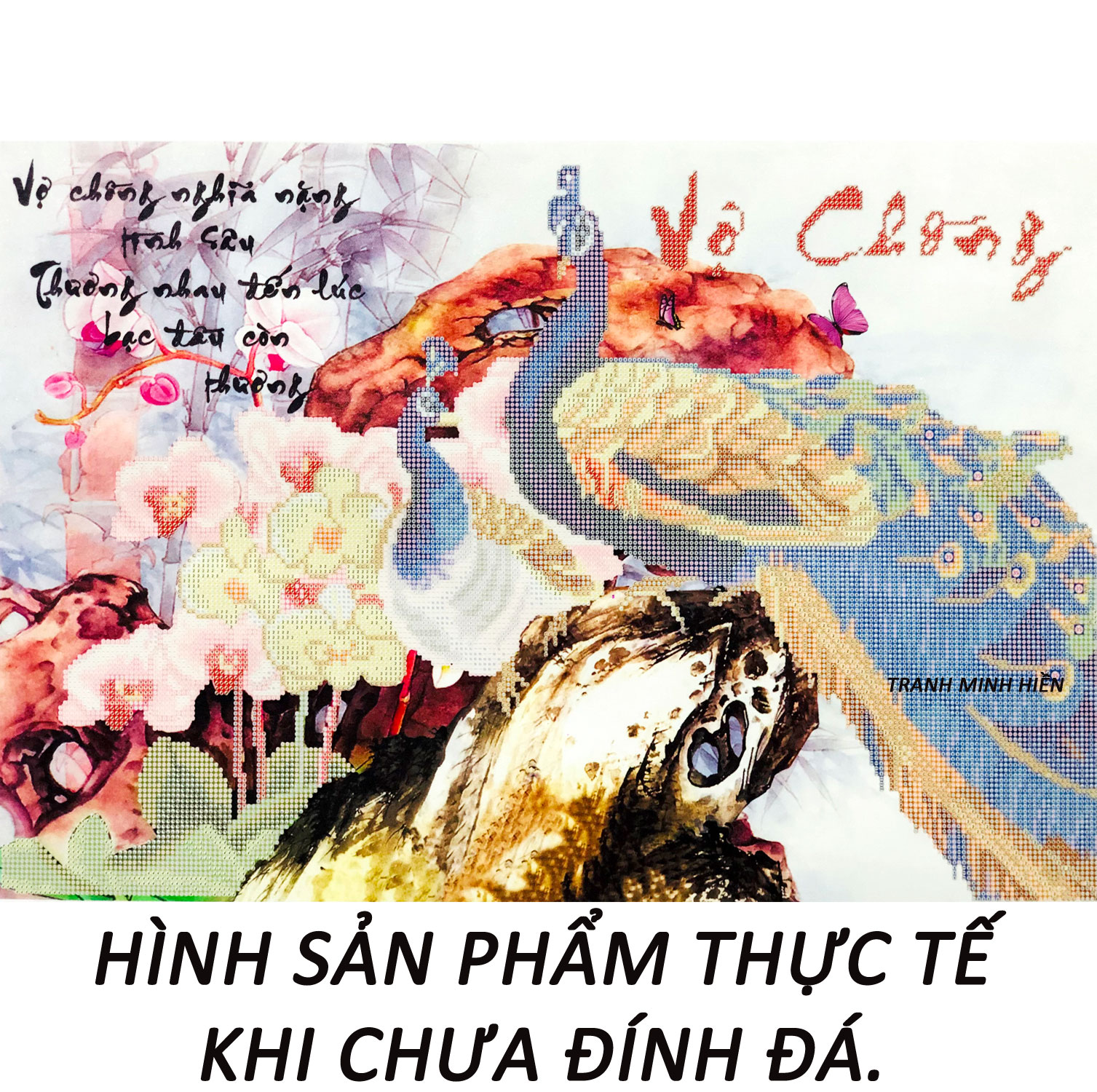 Tranh Đính Đá Giá Rẻ - Vợ Chồng Chung Thủy Sắc Son 40 (Kèm Quà Tặng) - Tranh Minh Hiền (TỰ ĐÍNH ĐÁ)
