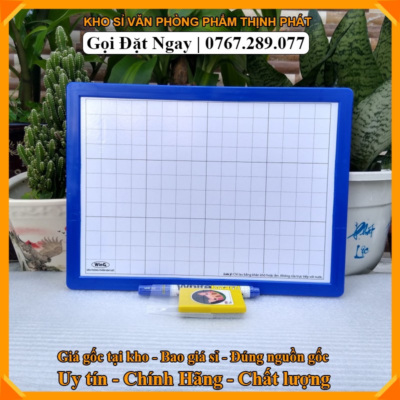 Bảng Học Sinh 2 mặt hàng thương hiệu WINQ (1 mặt viết bút dạ + 1 mặt phấn)