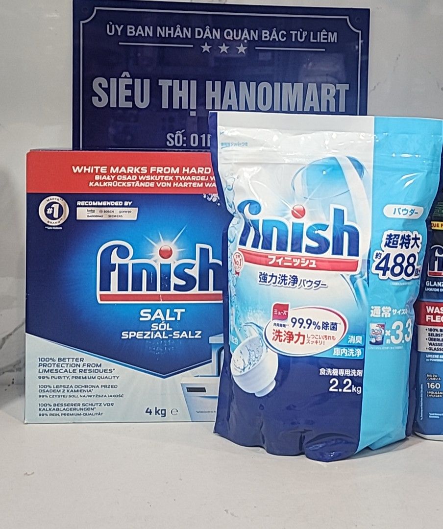 Combo salt wash bowl finish 4kg + powder bowl wash finish 2.2kg + water Mercerizing ball Bowl 800ml