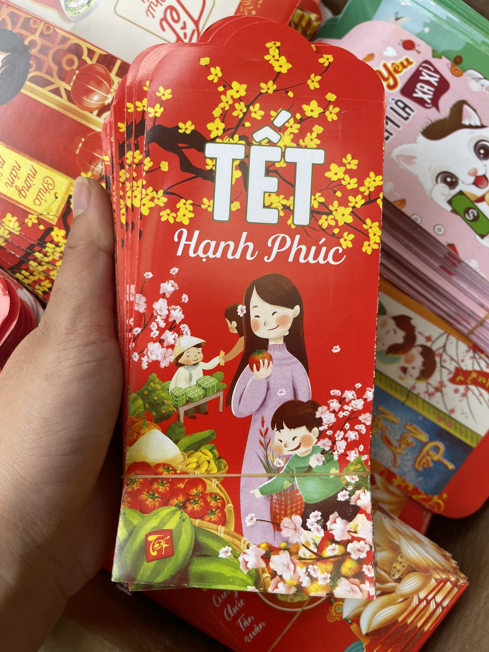 Combo 10 lì xì truyền thống, lì xì combo dễ thương