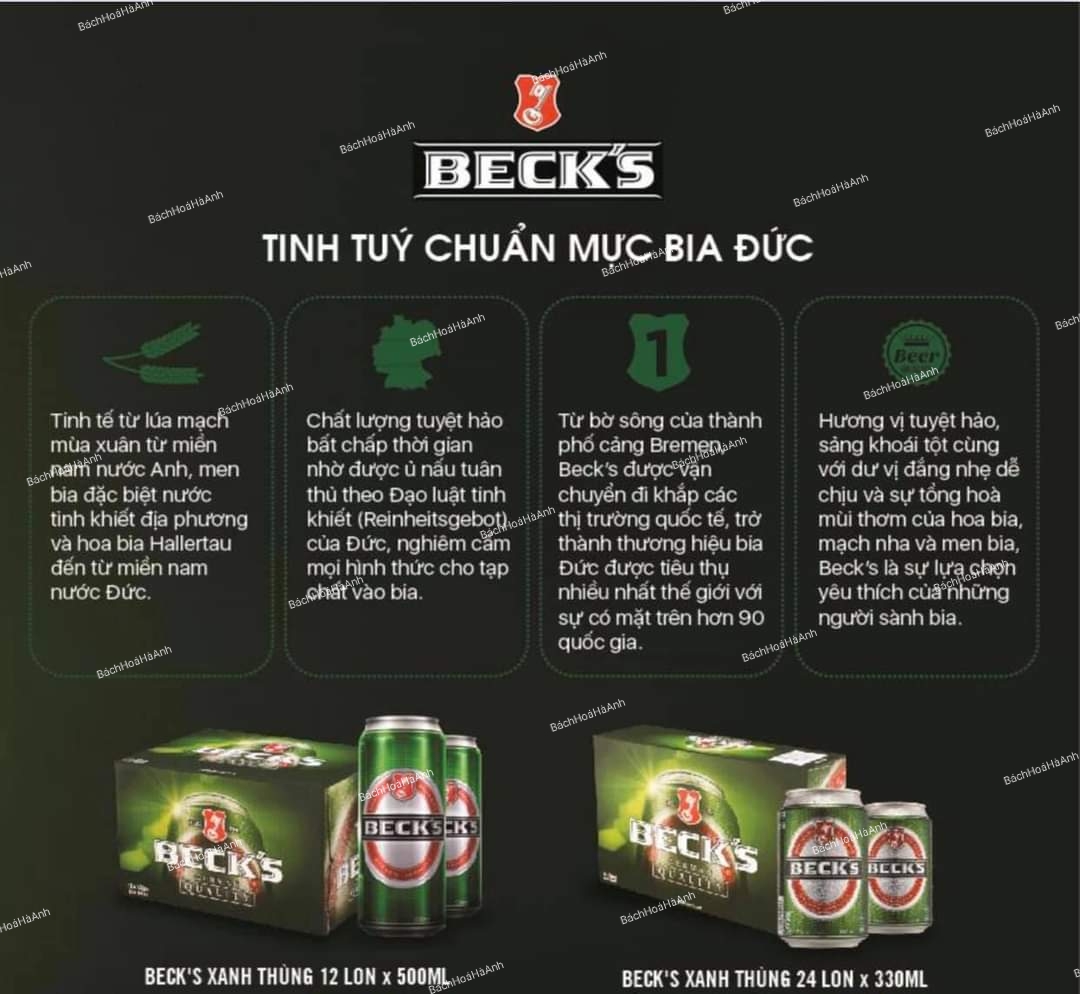 BIA BECK'S - 6 LON 330ML