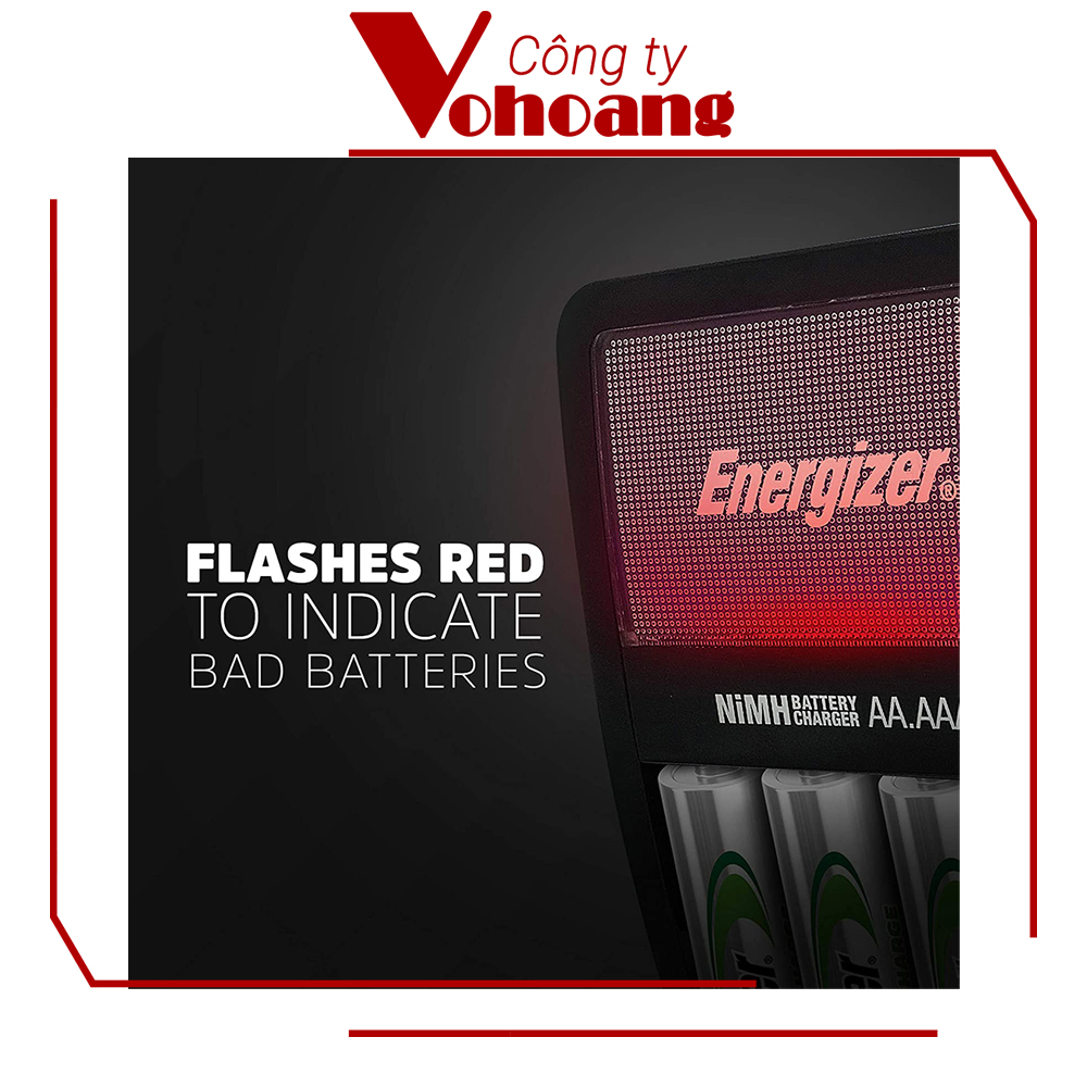 Bộ sạc pin AA/AAA Energizer recharge có đèn báo, tự động ngắt sạc Energizer Maxi