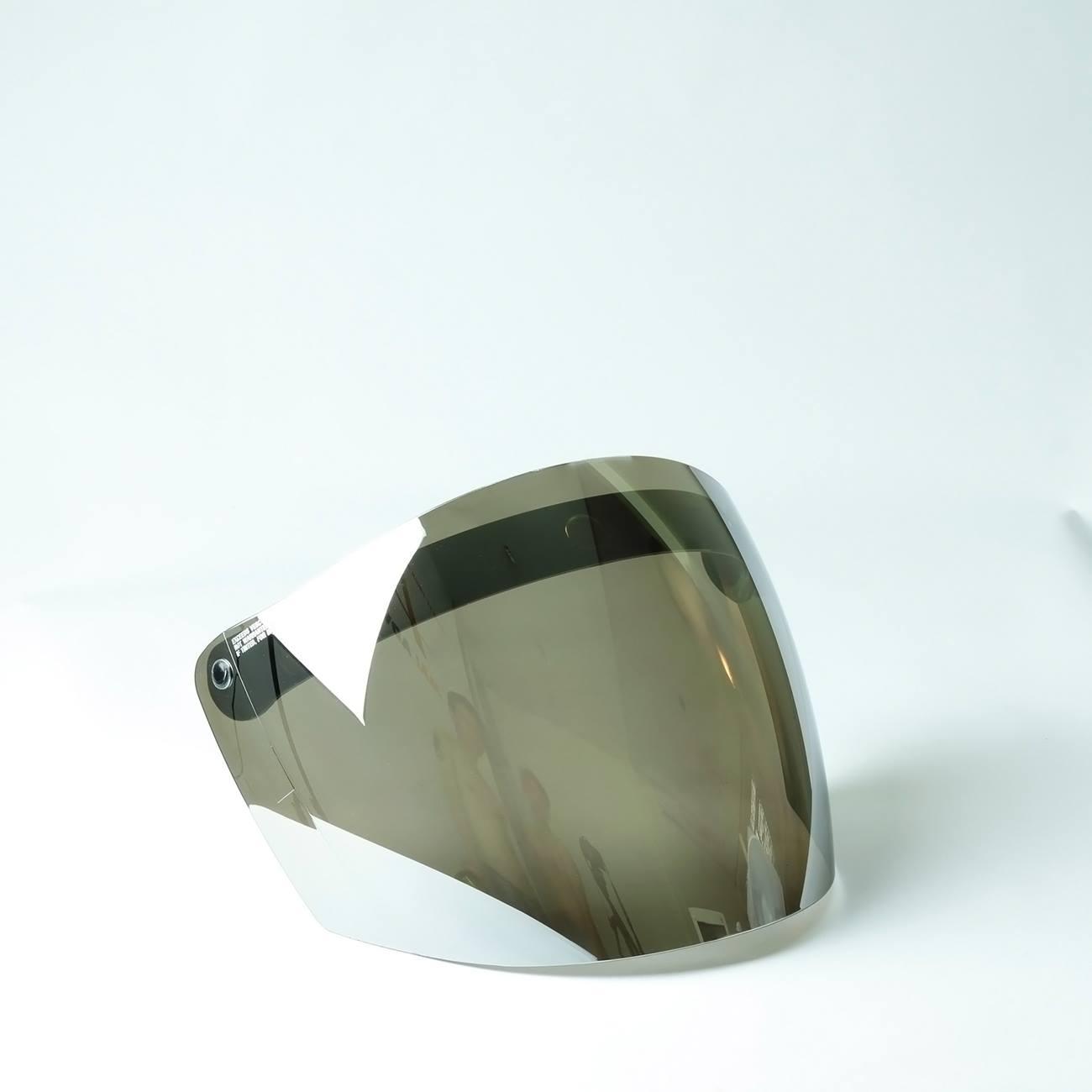 Nón bảo hiểm 3/4 đen lót cam lên kính flat