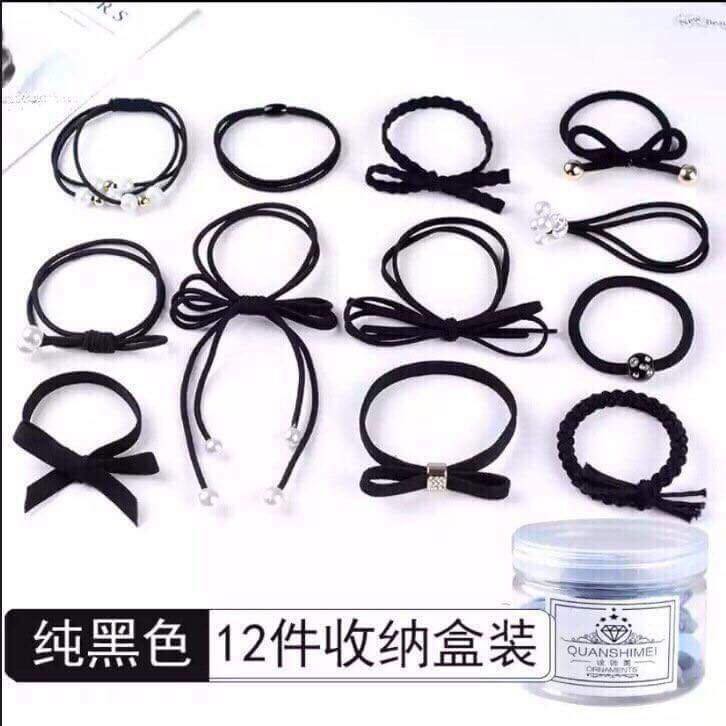 Hộp Chun Buộc 12 Dây Kiểu Hàn Quốc