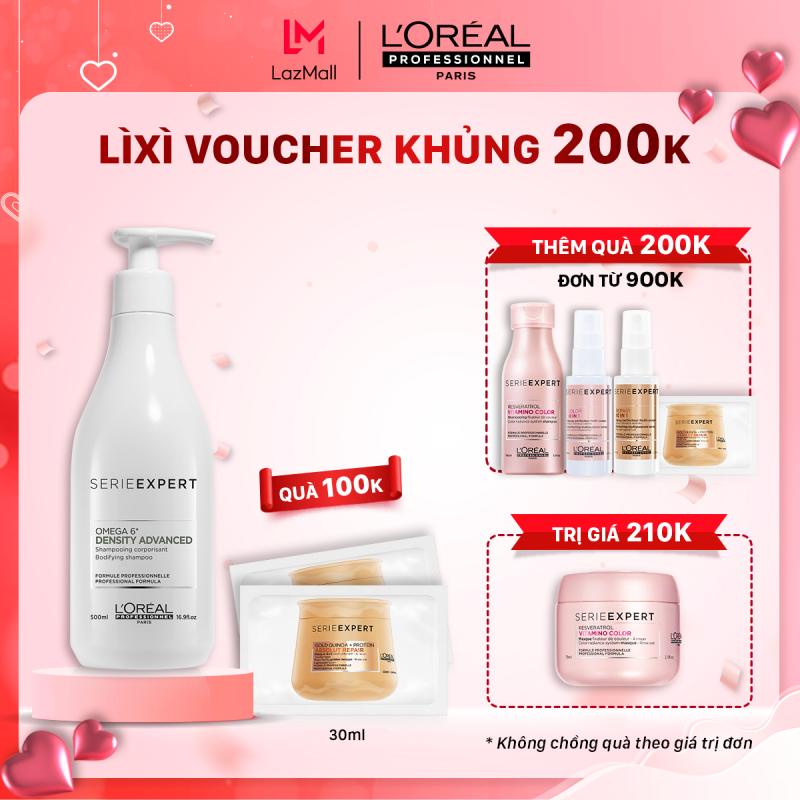 Dầu gội hỗ trợ tăng mật độ tóc LOréal Professionnel Serie Expert Density Advanced LOréal 500ml