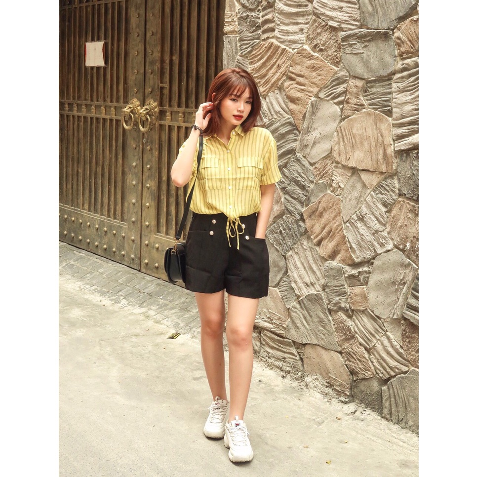 Áo Kiểu 2 Túi Kẻ Sọc - AS22002 - BlazerSaigon