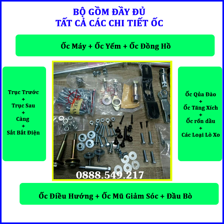 Bộ ốc xe Dream Thái hàng loại 1