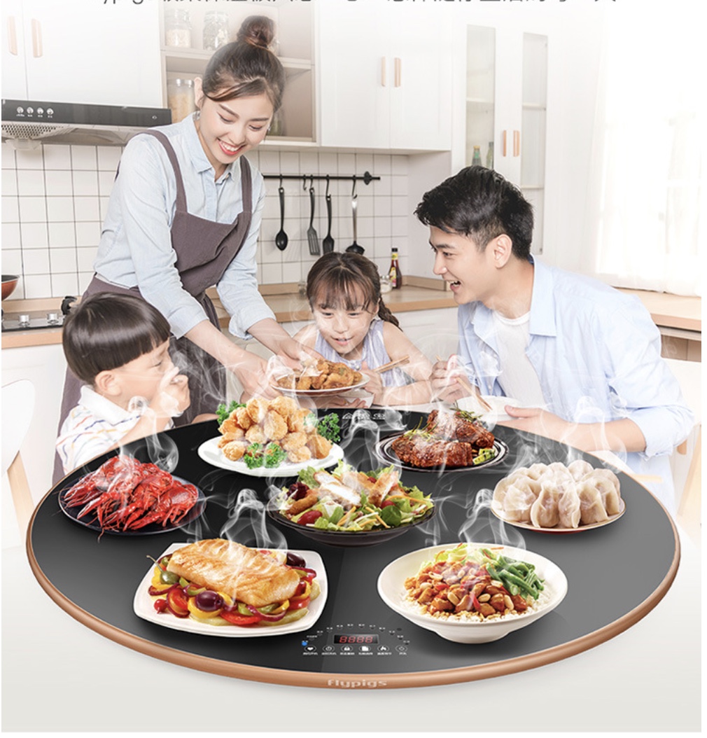 Workd Mart Mâm điện tử Tròn xoay Đài Loan giữ nóng thức ăn