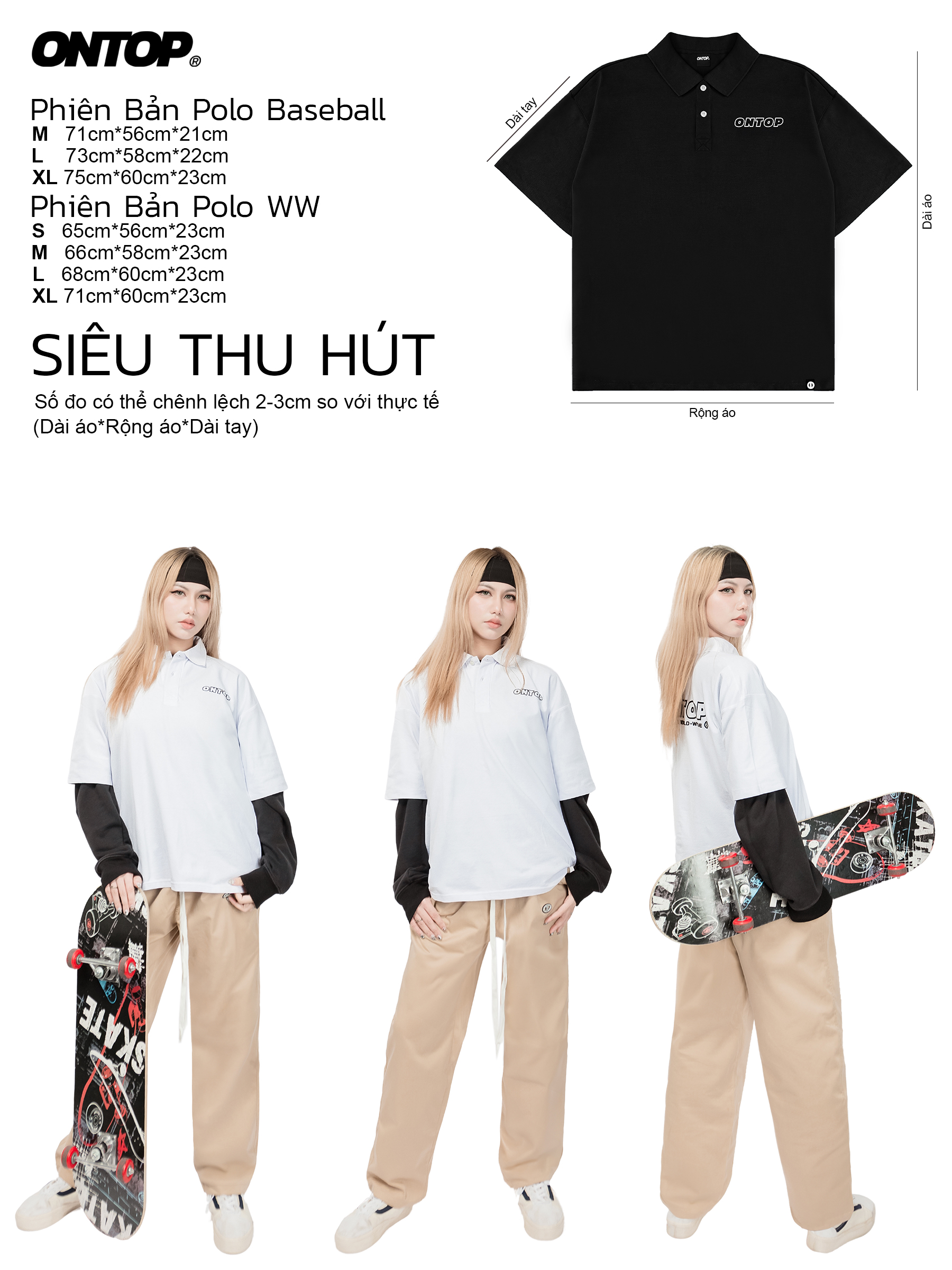 Áo polo form rộng basic local brand ONTOP vải thun cá sấu dày dặn, thoáng mát nhiều màu | O16-T2_O18-T4