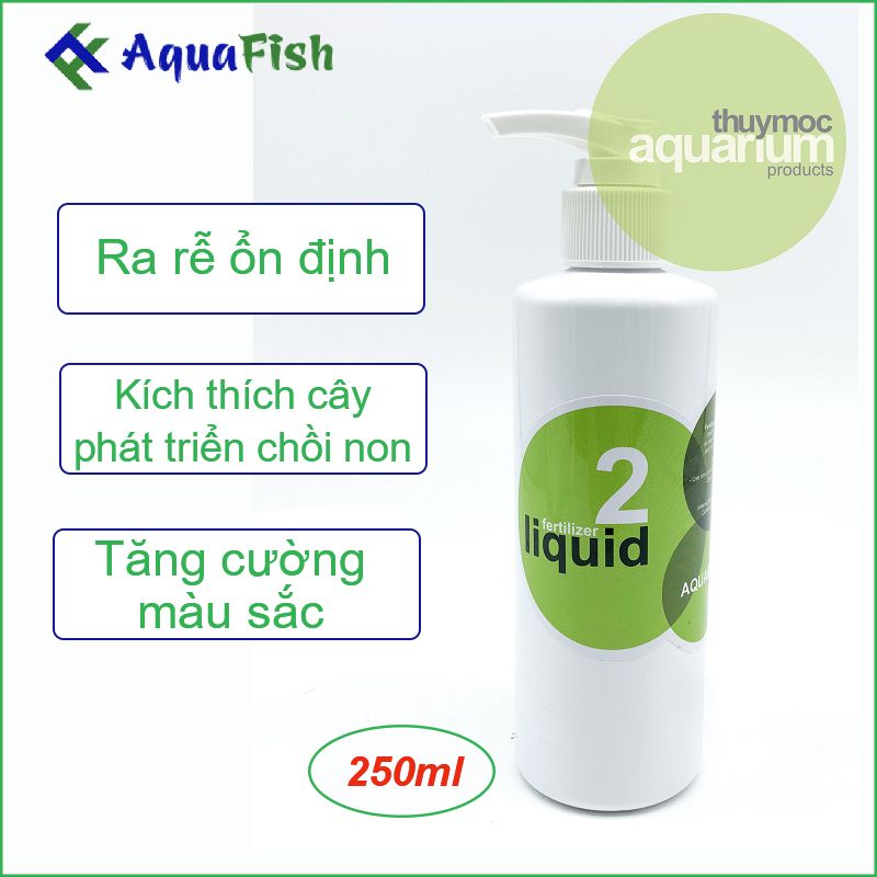 Phân nước dùng cho cây thủy sinh Fertilizer Liquid 2 lọ 250ml (giúp cây ra rễ ổn định, phát triển chồi non, tăng cường màu sắc)