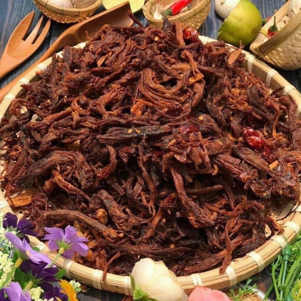 Thịt heo khô cháy tỏi gói 0,5 kg