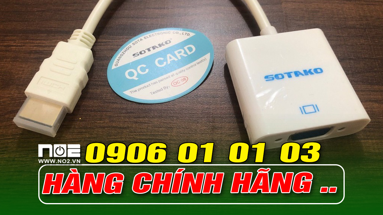 Cáp Chuyển Đổi HDMI Sang VGA - có chíp sét - SOTAKO [CHÍNH HÃNG]