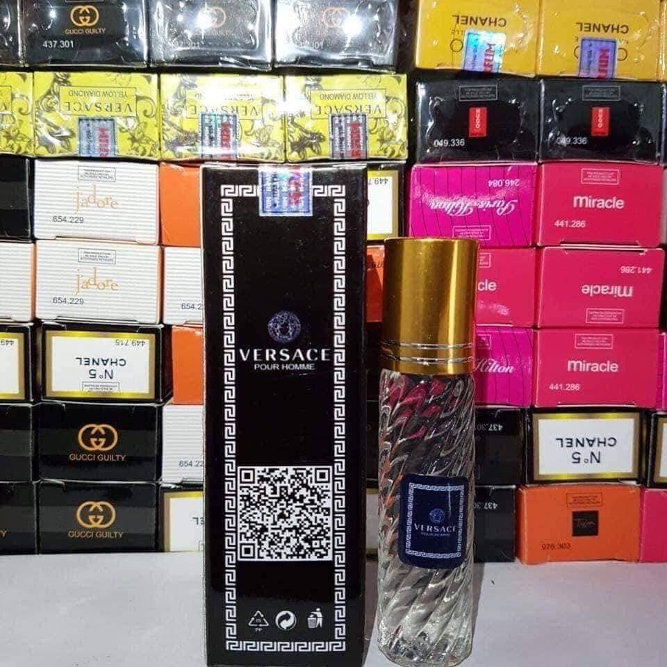 Nước hoa mini Pháp Hparfum VERSACE ĐEN Nam dạng lăn 12ml