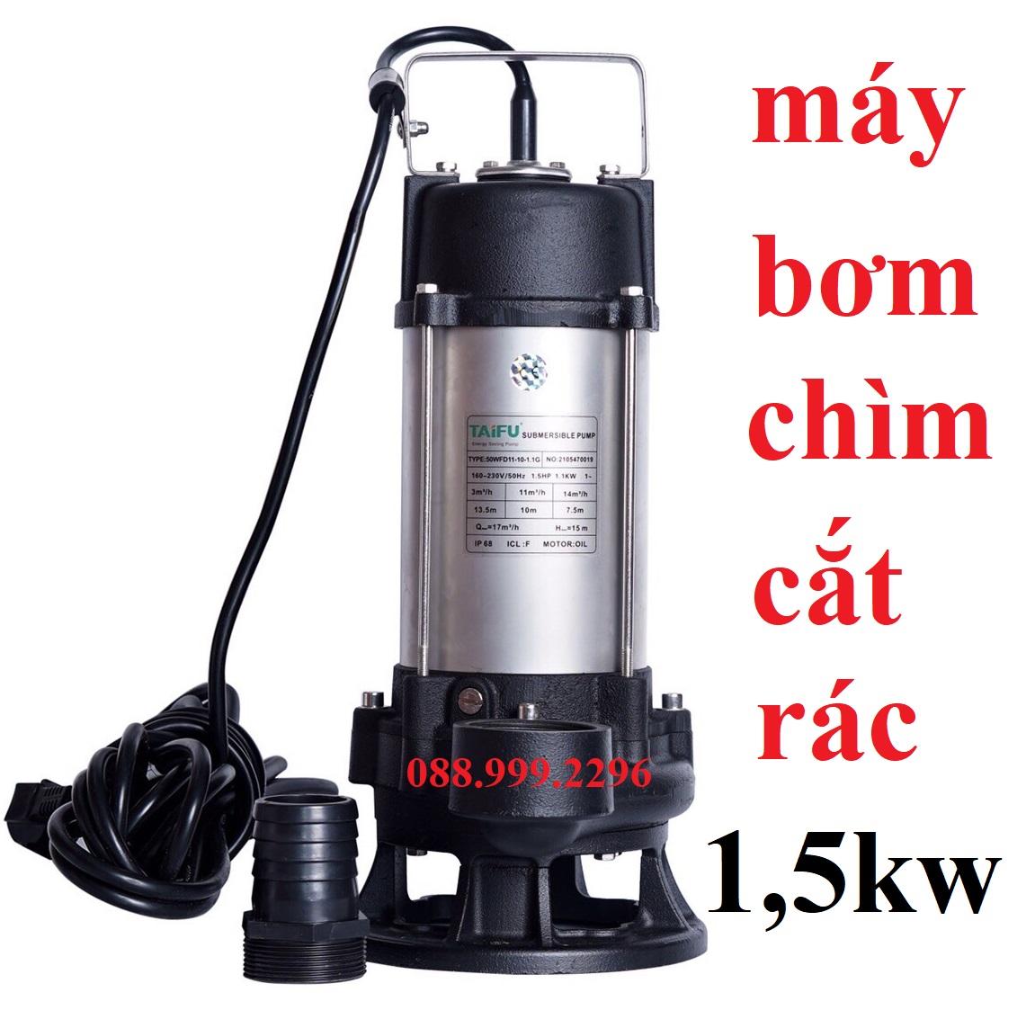 máy bơm chìm cắt rác