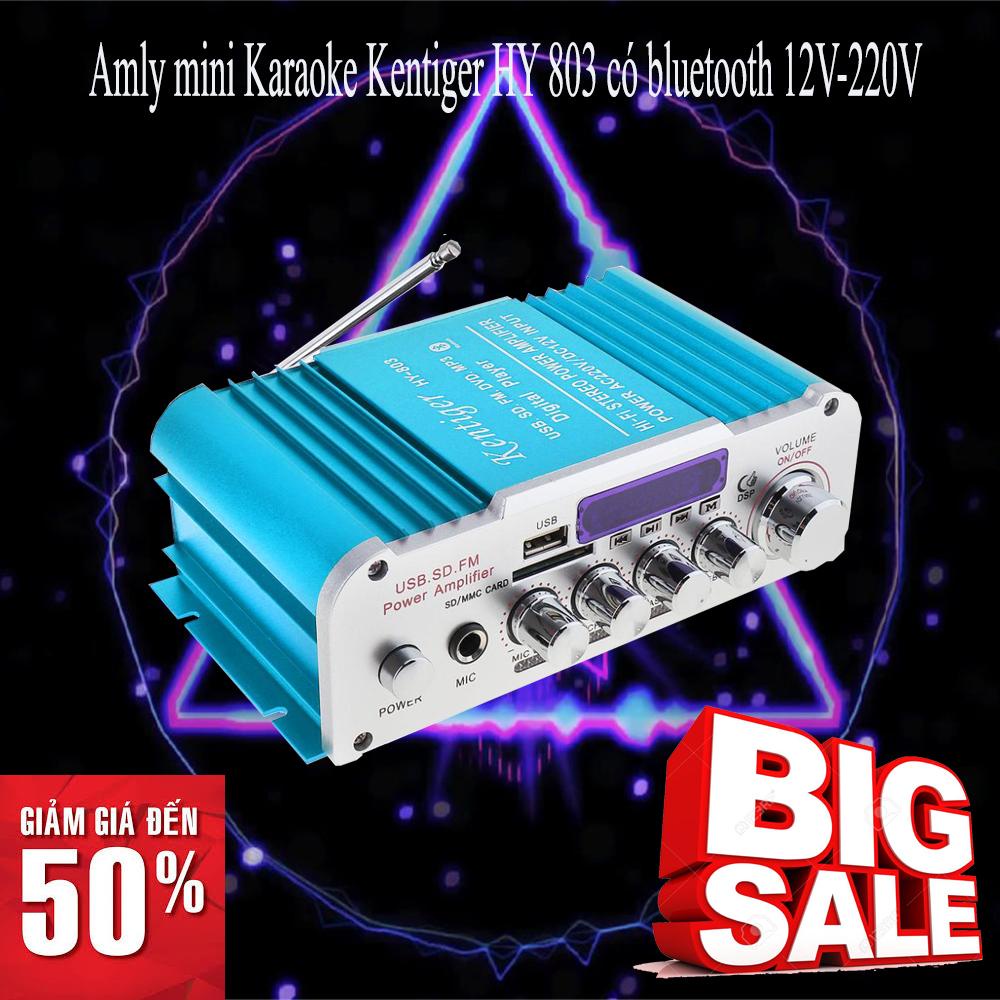 Amply kết nối Bluetooth cao cấp nhập khẩu, Amply mini cao cấp Amly mini Karaoke Kentiger HY 803