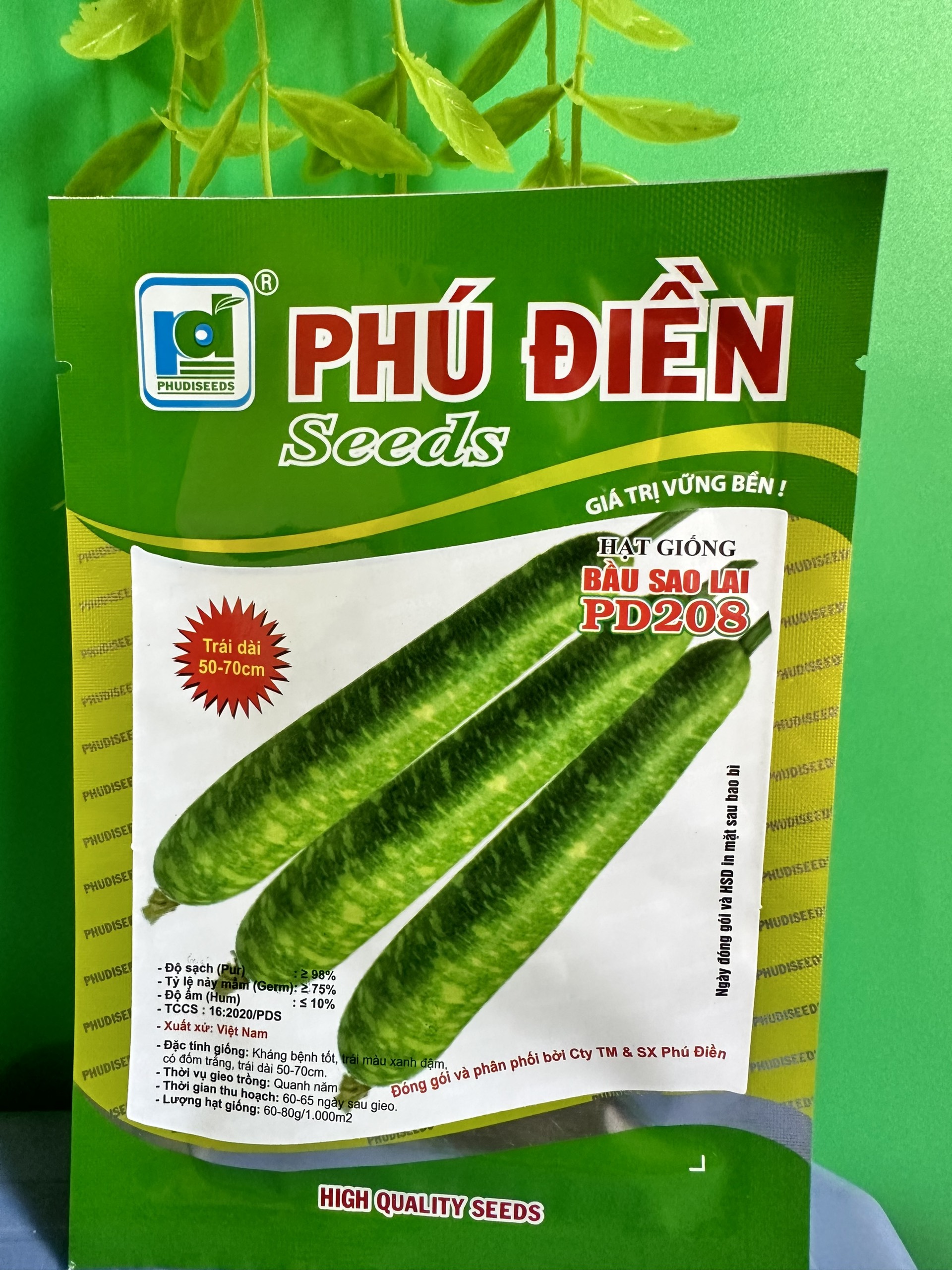 Hạt giống bầu sao trái dài PD208