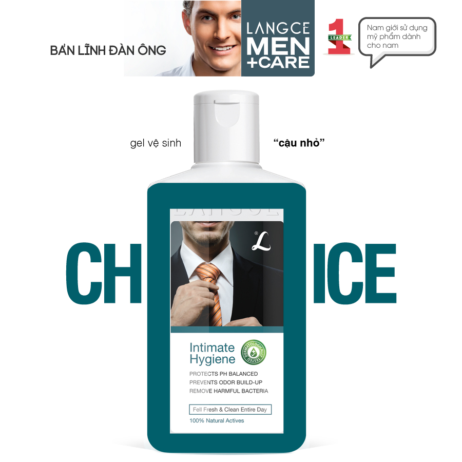 [HCM]GEL VỆ SINH VÙNG KÍN CHO NAM 100ml LANGCE