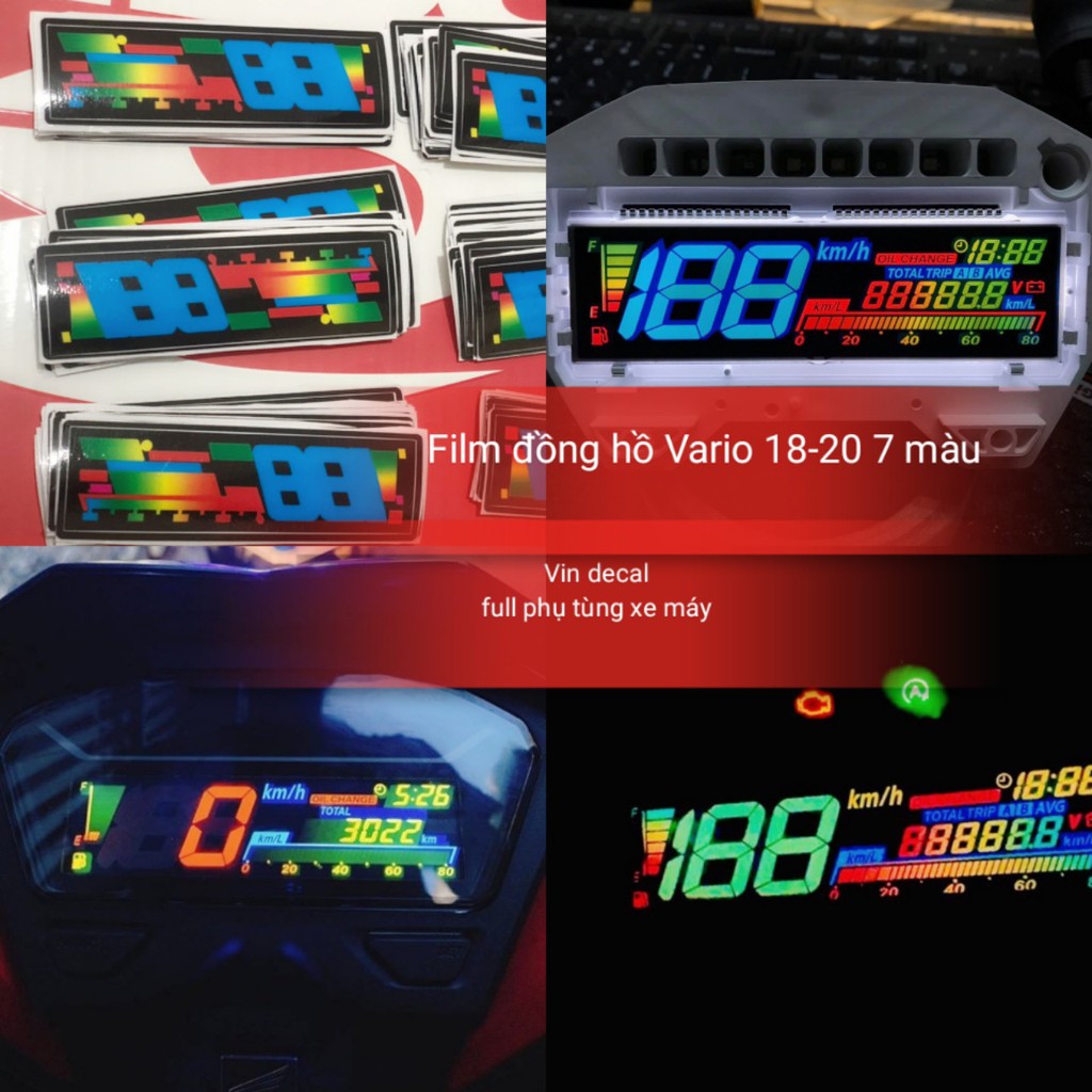 Film 7 màu dán đồng hồ vario 2018-2020