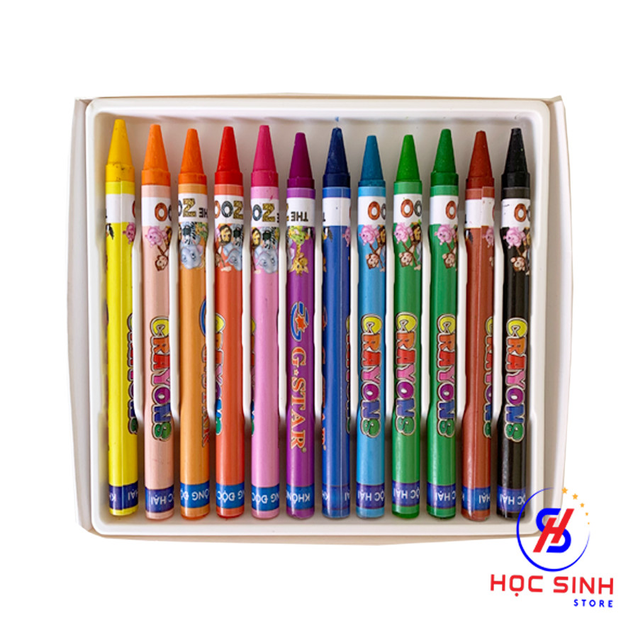 Hộp Bút Sáp 12 Màu Gstar CPR12